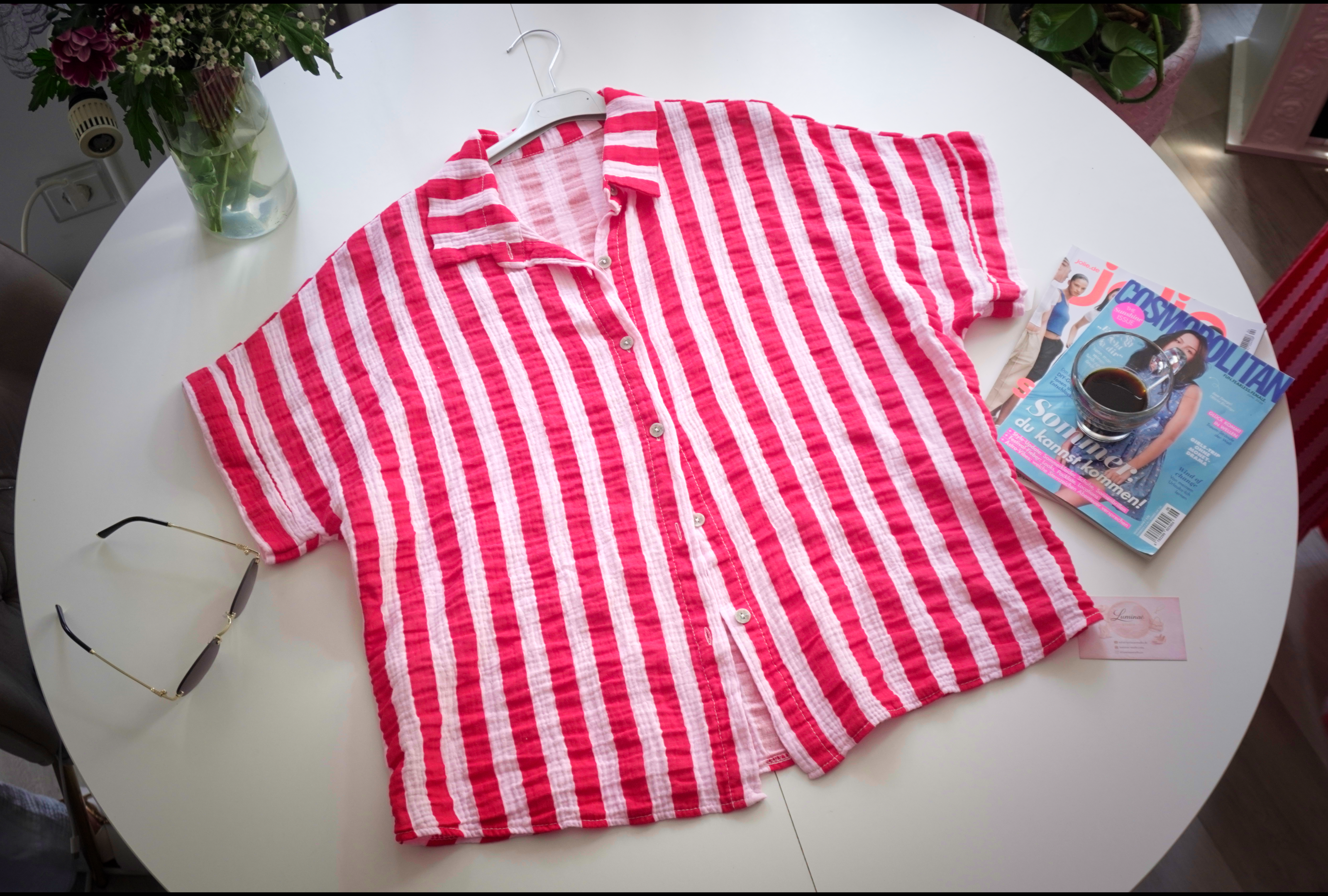MARA HEMD – Berry Stripes